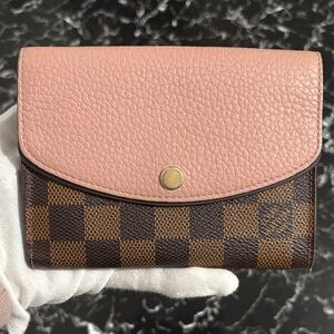 EUC AUTH Louis Vuitton Pink Flap Damier Wallet *ZERO FLAWS* Super Cute Wallet!!